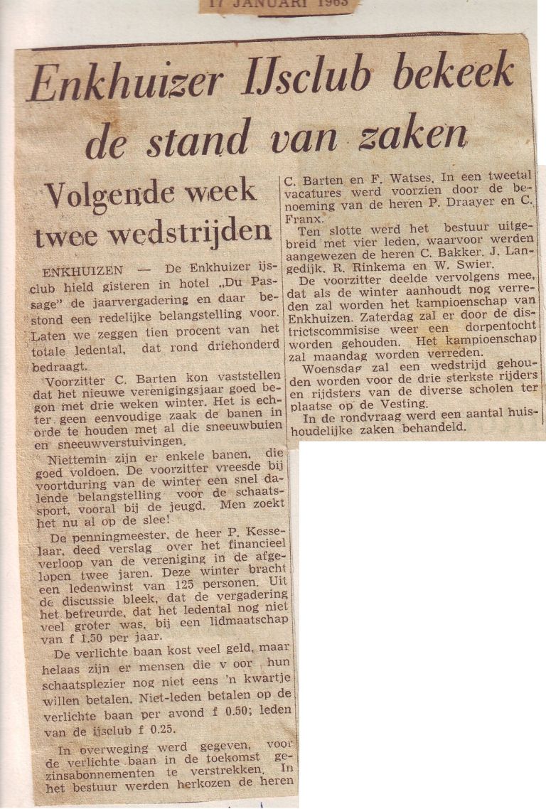 Jaarvergadering 1963